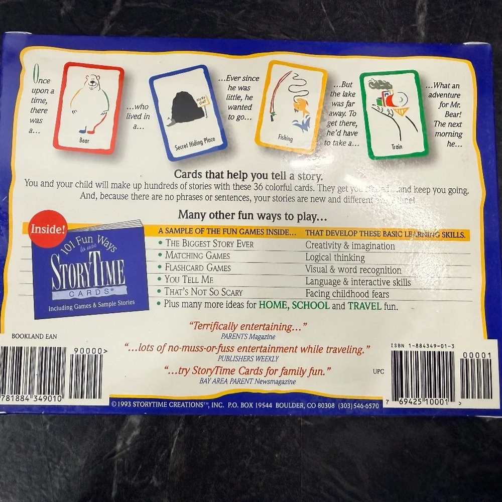 1993 STORYTIME CREATIONS, INC. “The Storytelling Game